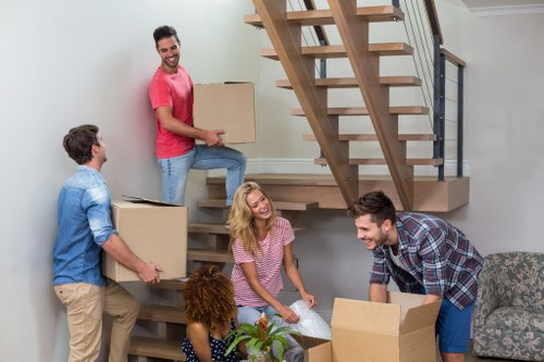 Boxes and furniture prepared for small removals in Aperfield