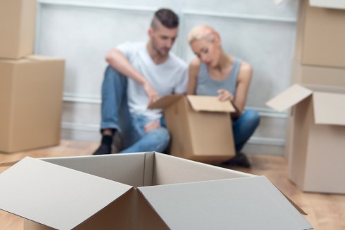 Furniture storage unit in Aperfield with neatly arranged household items