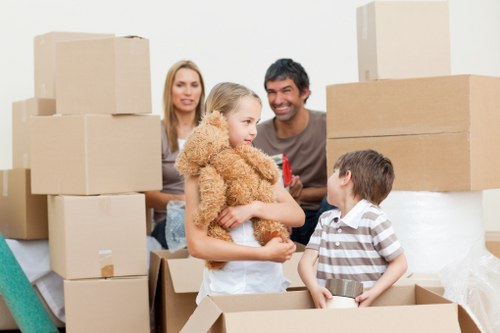 Well-organized storage room with seasonal belongings